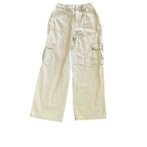 SHEIN Cargo Pants Tan Women's Petite Small Wide Leg Cotton High Waist